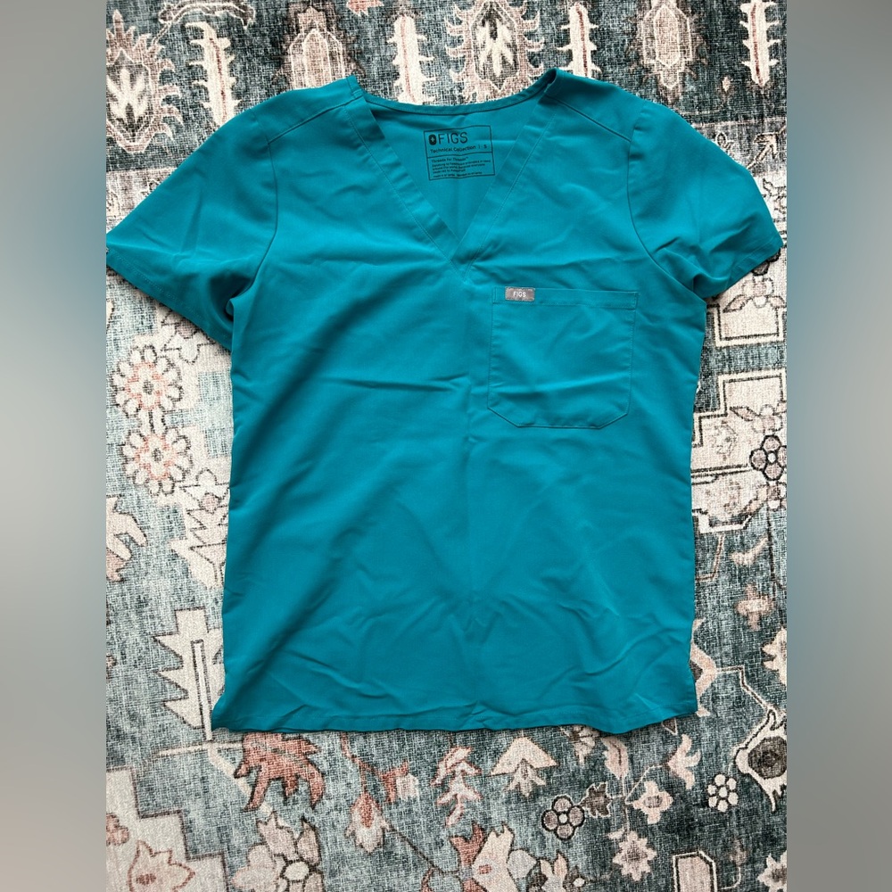 Women’s Figs Teal Scrub Top